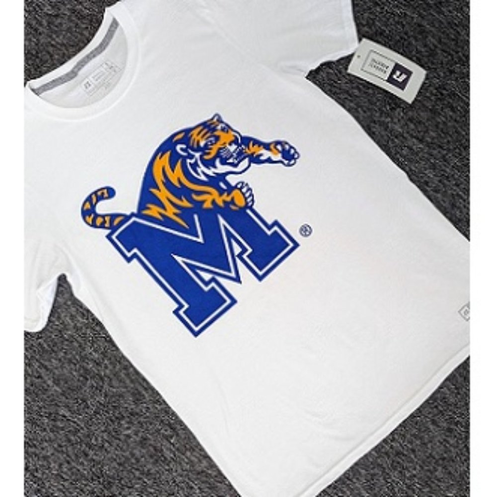 🆕 UNIVERSITY OF MEMPHIS (U of M) WHITE T-SHIRT